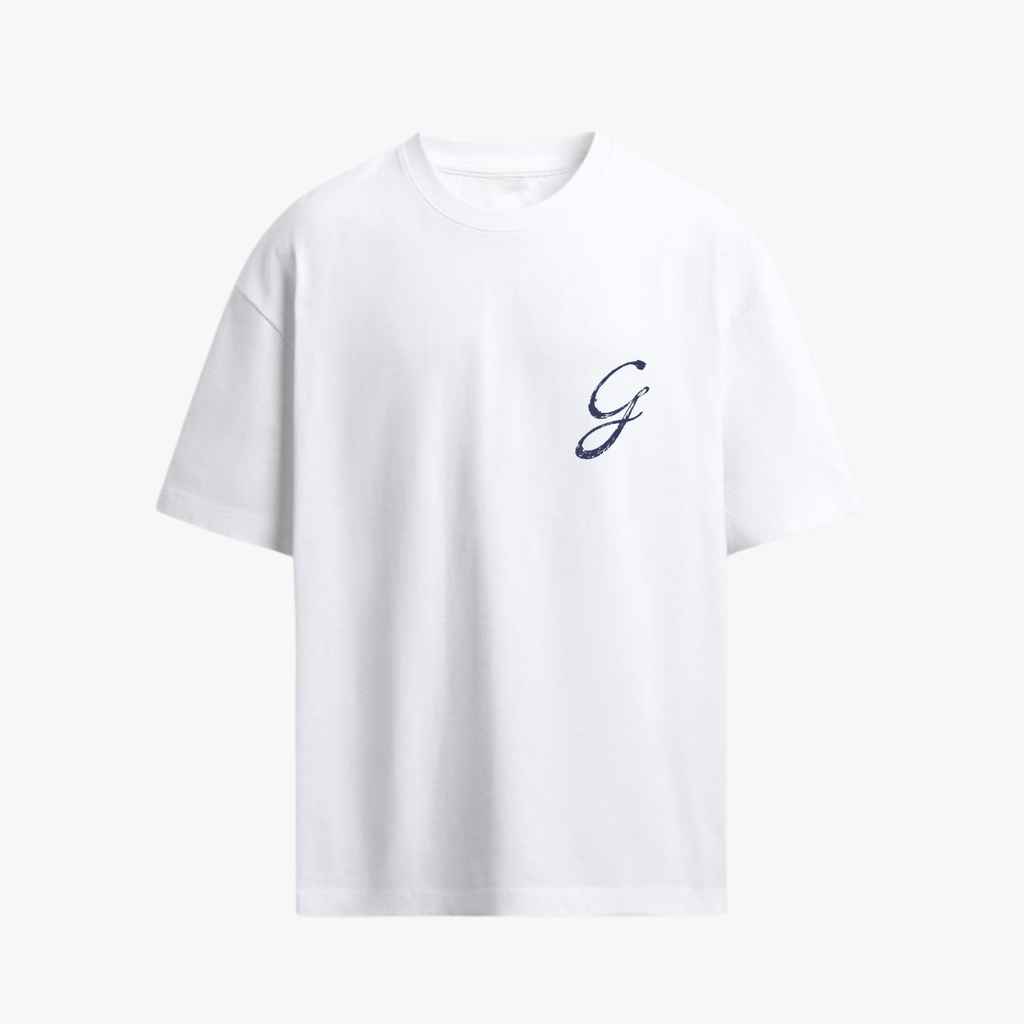 T-shirt Gamberge & Sun blanc en coton biologique premium.