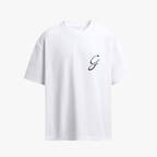 T-shirt Gamberge & Sun blanc en coton biologique premium.