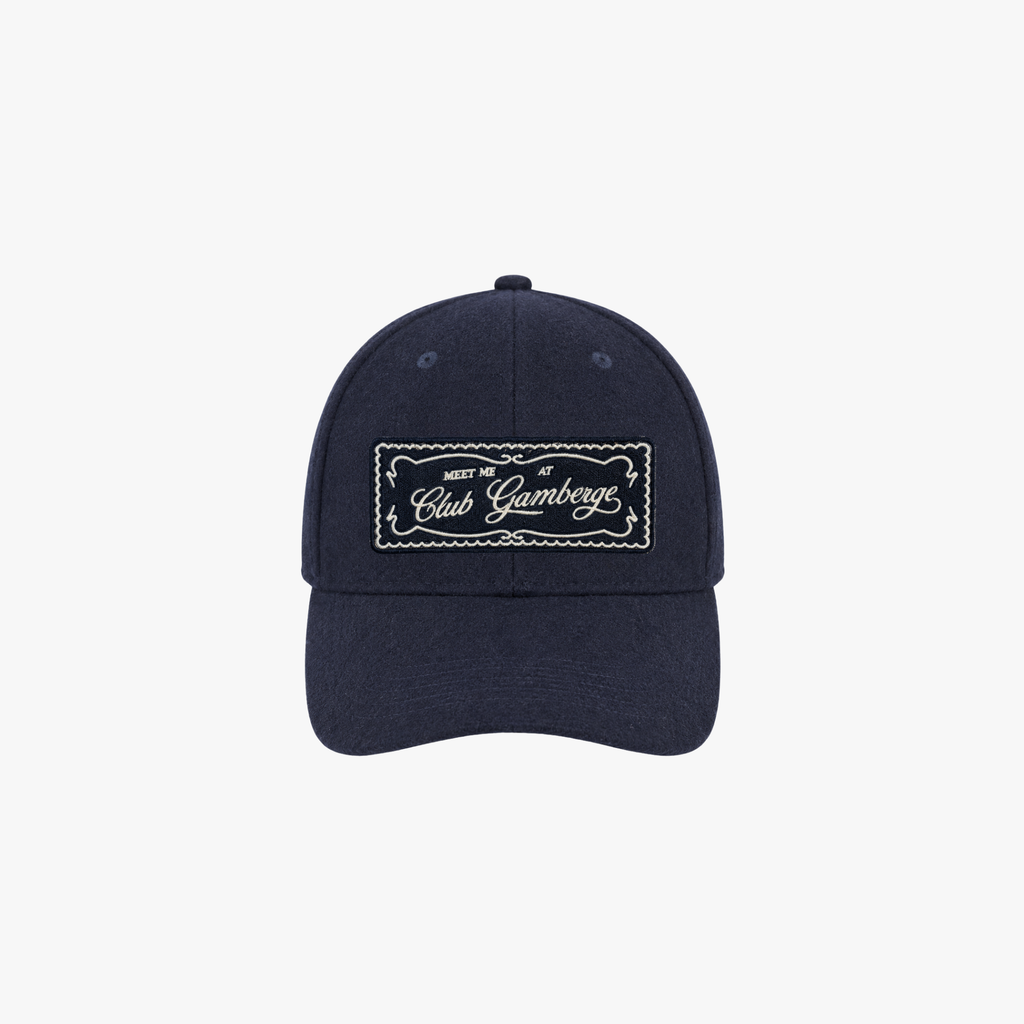 Casquette Gamberge Club bleu marine brodée.