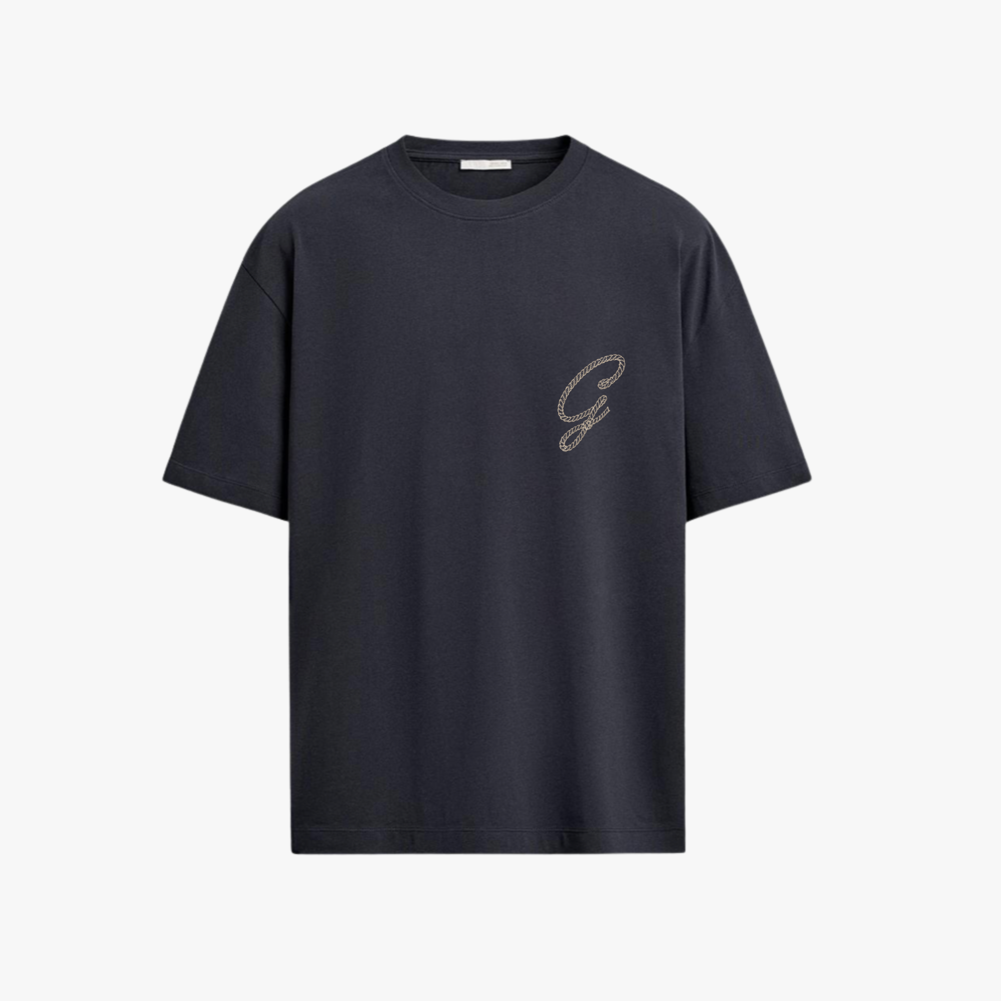 T-shirt Gamberge Club bleu marine en coton biologique premium.